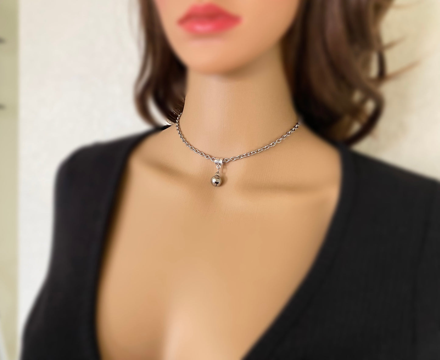bdsm chain choker necklace