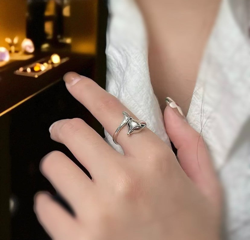 Hotwife Vixen Fox Ring 925 Sterling Silver