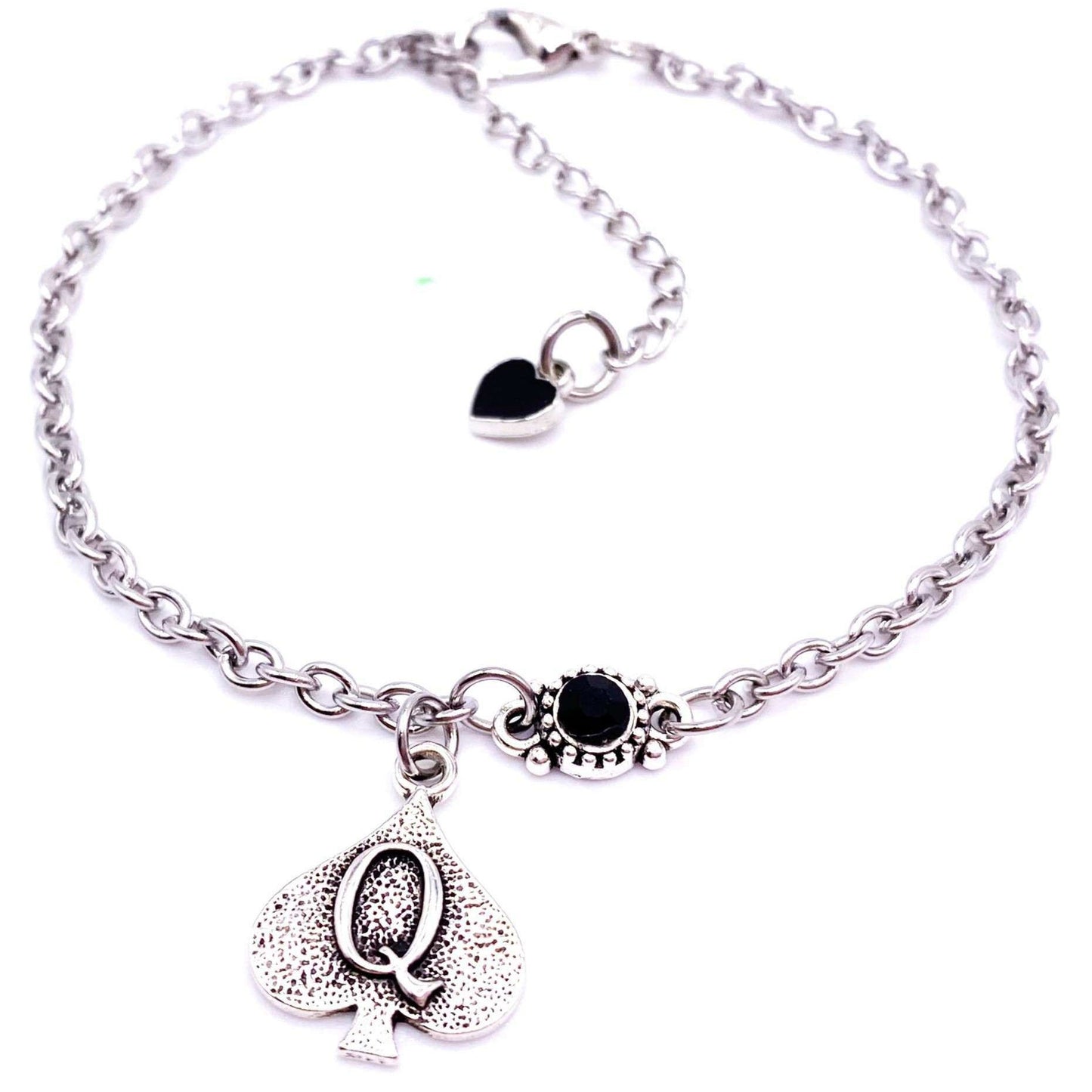 QOS Queen of Spades Chain With Vintage Charm