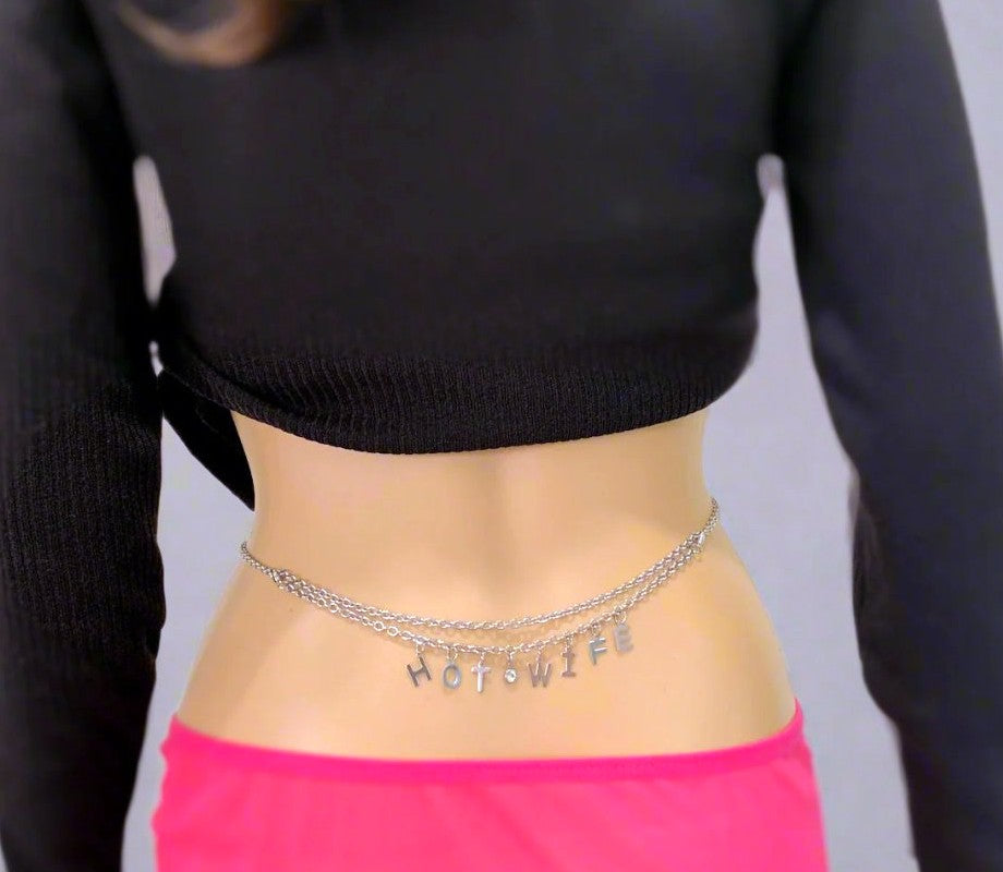 Hotwife Slut Belly Chain Body Jewelry