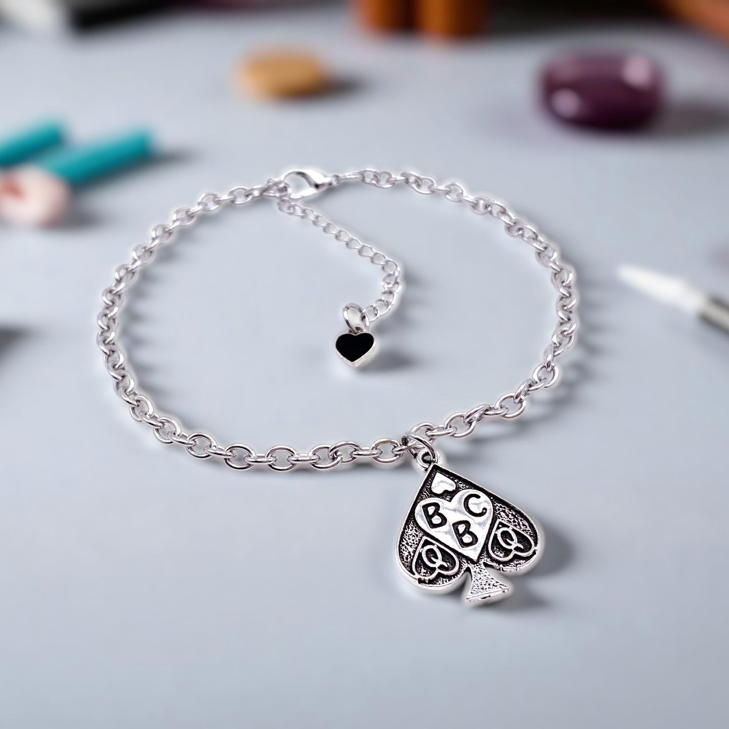 QoS / BBC Jewelry QUEEN OF SPADES Anklet Bracelet Choker Necklace