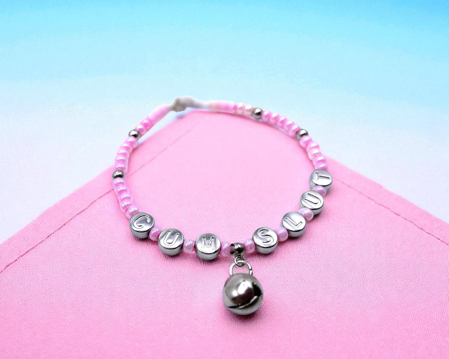 CumSlut Slut Hotwife Swingers Jewelry Anklet / Bracelet with Charm