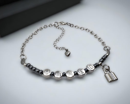 bdsm owned anklet bracelet