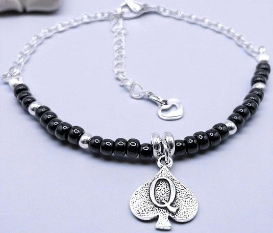 QOS Hotwife Jewelry Anklet / Bracelet Queen of Spades