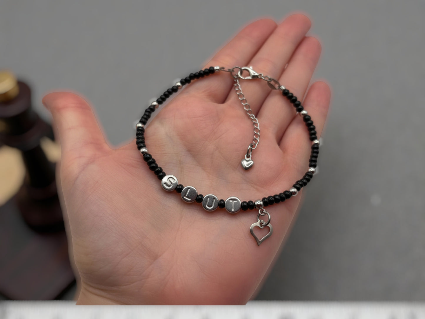 CumSlut Slut Hotwife Swingers Jewelry Anklet / Bracelet with Charm