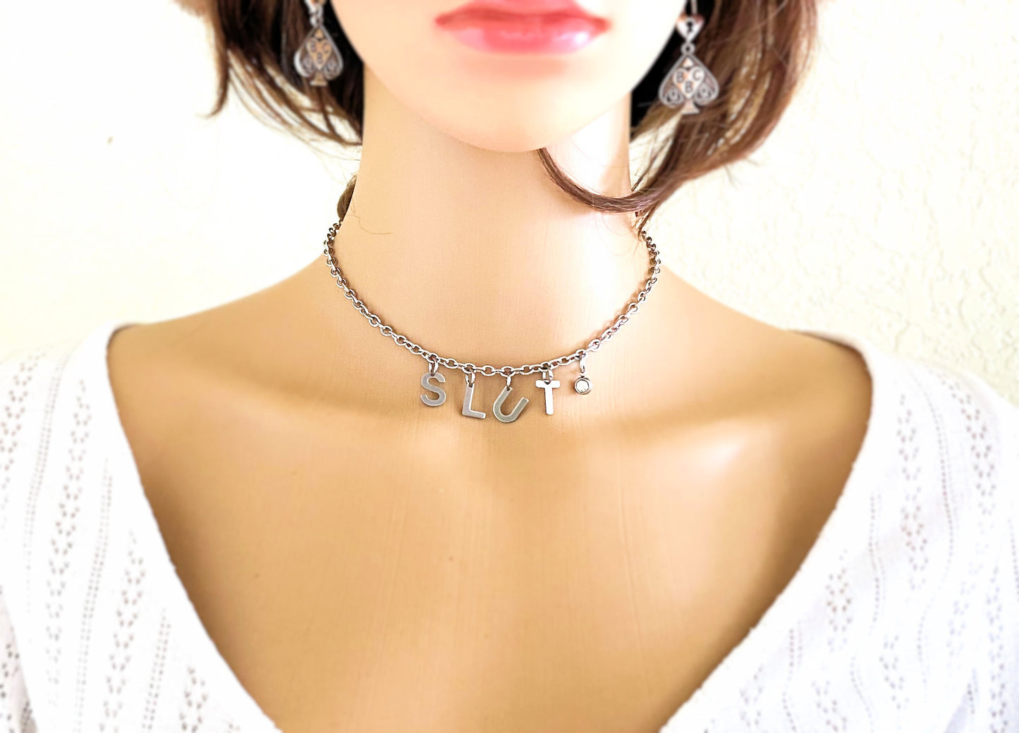 Slut Hotwife QOS Anklet Bracelet Choker Swinger Lifestyle Jewelry