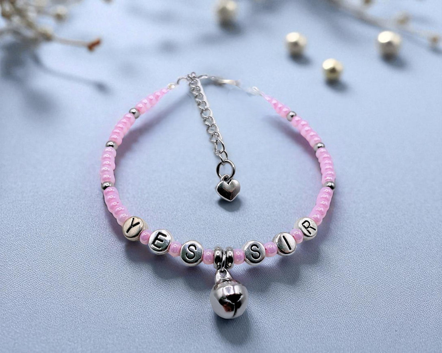 Yes Daddy Anklet Bracelet Choker with Lock Charm