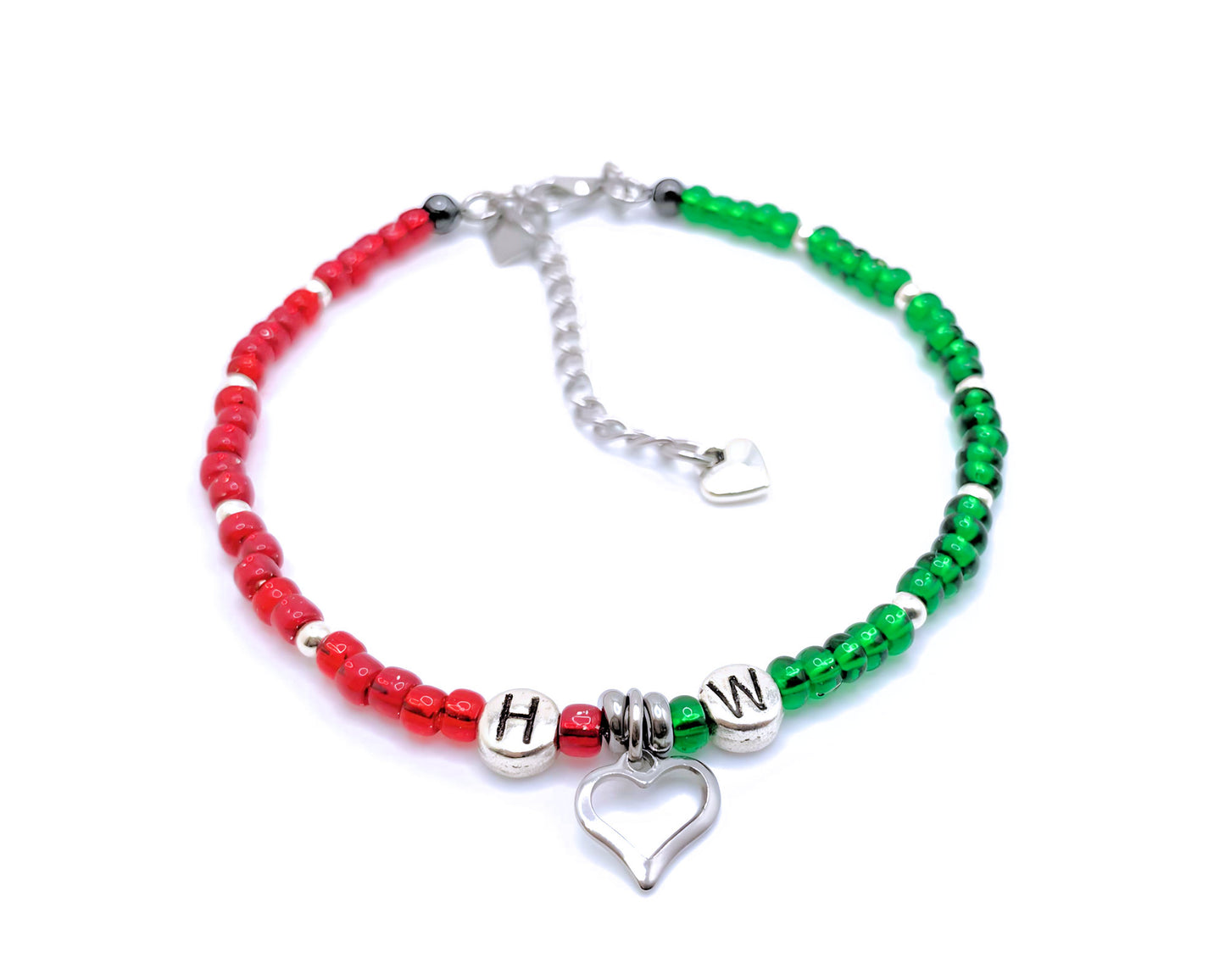 HW Hotwife Anklet / Bracelet with Heart Charm Holiday Collection