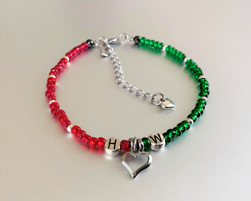 HW Hotwife Anklet / Bracelet with Heart Charm Holiday Collection