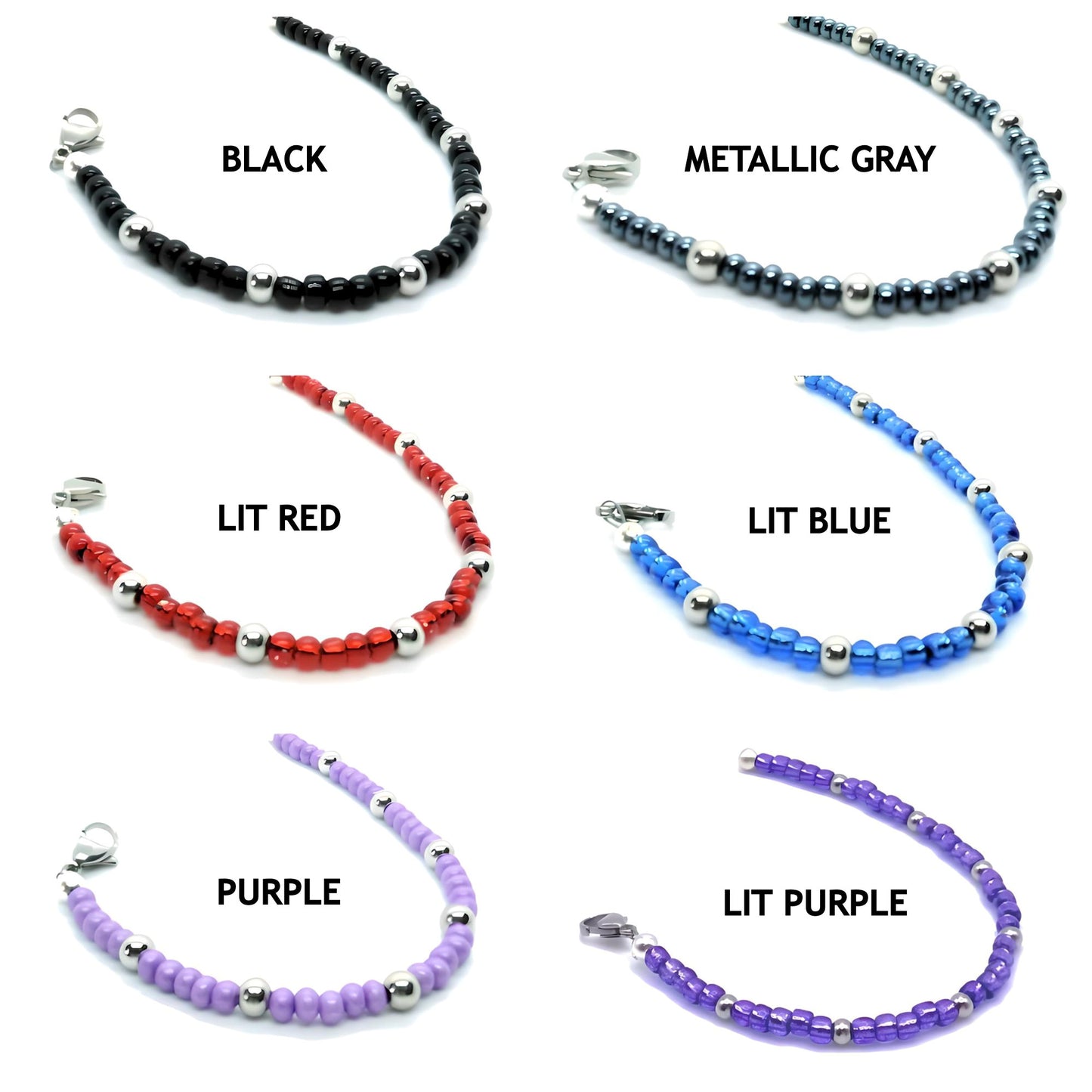 Slutwife Anklet Bracelet with Clear Glass Charm