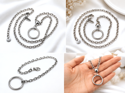 Submissive BDSM Choker Collar Necklace Chain Jewelry