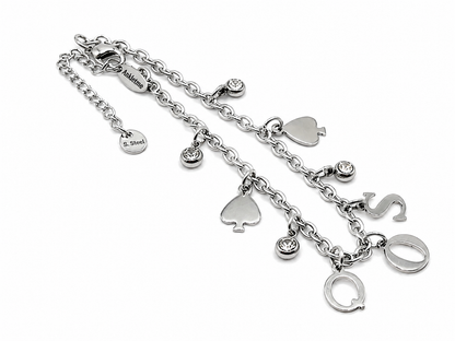 queen of spades charm bracelet