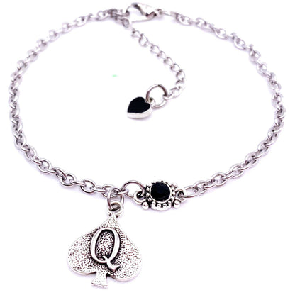 QOS Queen of Spades Chain With Vintage Charm