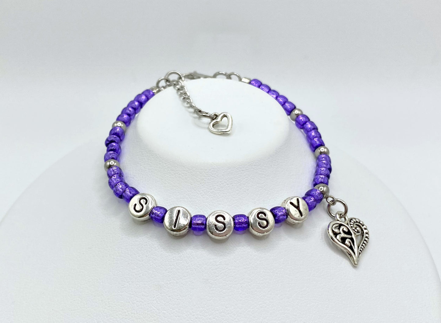 Sissy Anklet / Bracelet with Heart Charm