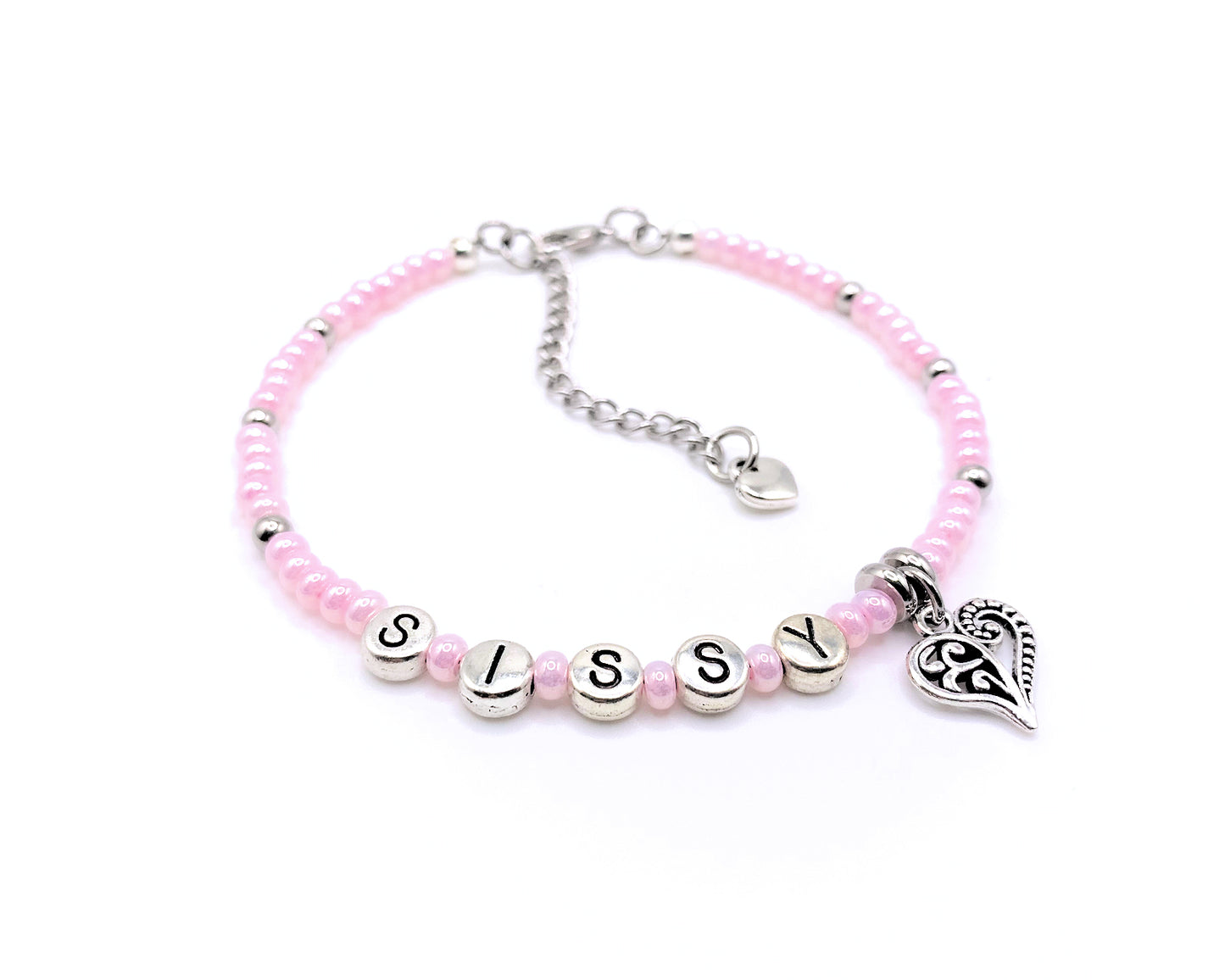Sissy Anklet / Bracelet with Heart Charm