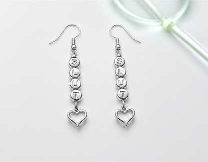 Slut Wife Hot Wife Custom Earrings for Her Stainless Steel