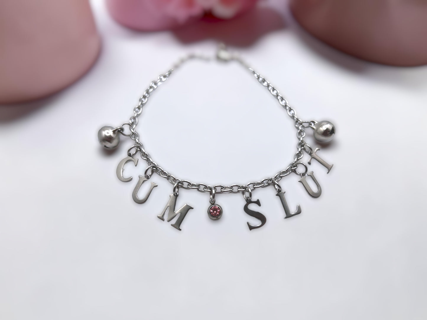 Sissy Custom Anklet Bracelet with Jingling Bells