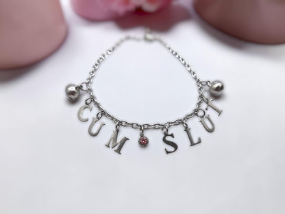 Sissy Custom Anklet Bracelet with Jingling Bells