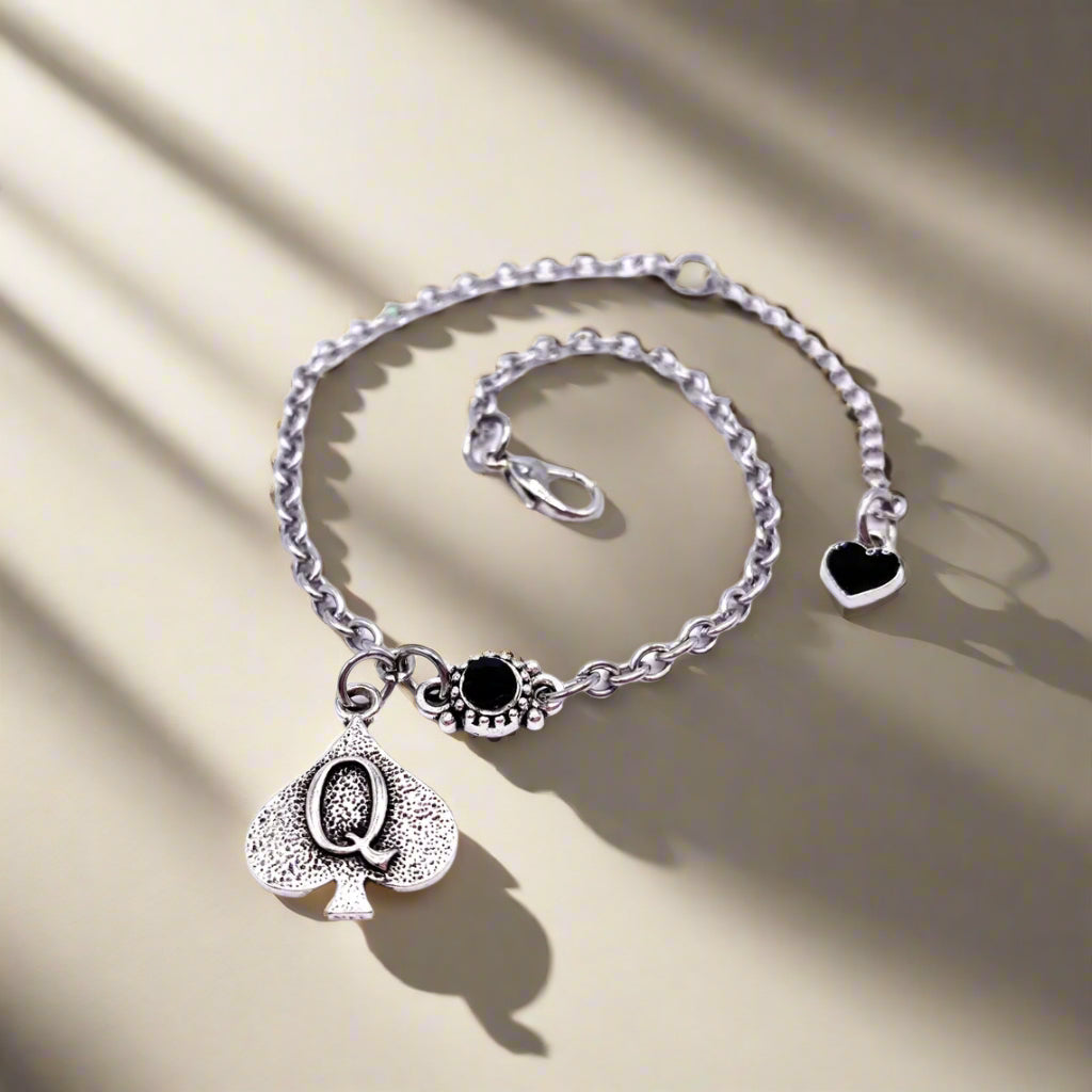 QOS Queen of Spades Chain With Vintage Charm