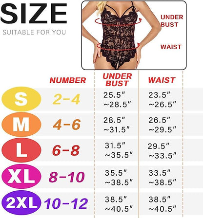 Sexy Lace Teddy Lingerie - One Piece Bodysuit