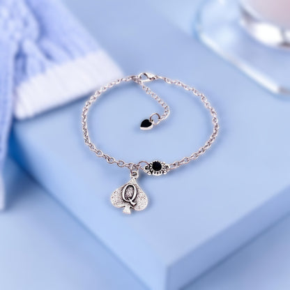 QOS Queen of Spades Chain With Vintage Charm
