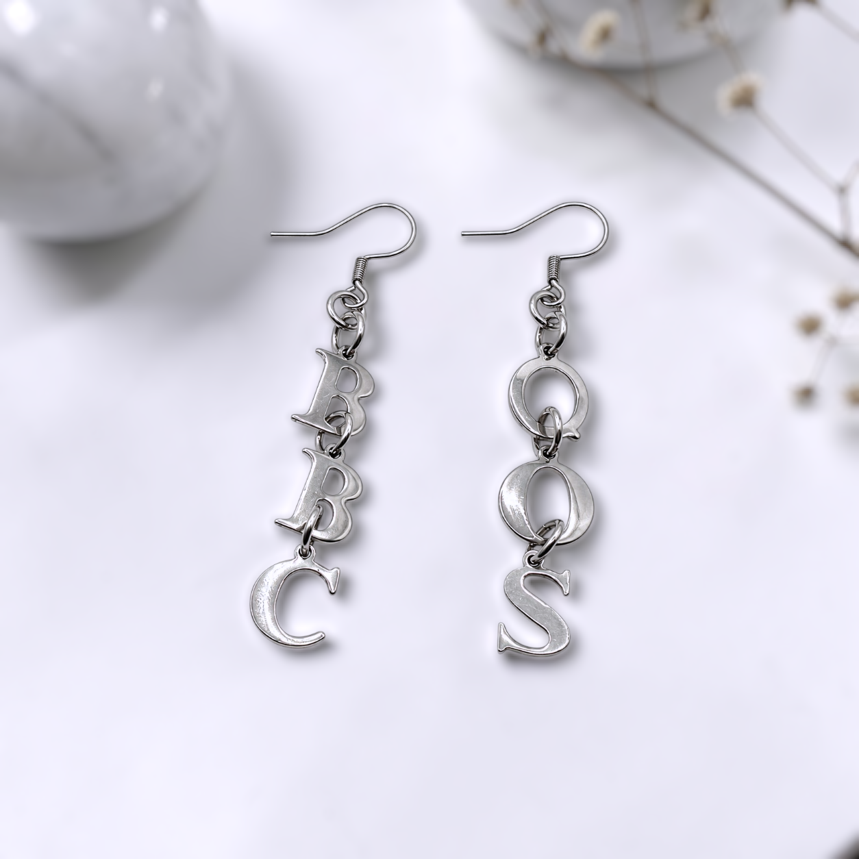 QOS Queen of Spades BBC Earrings - 100% Stainless Steel