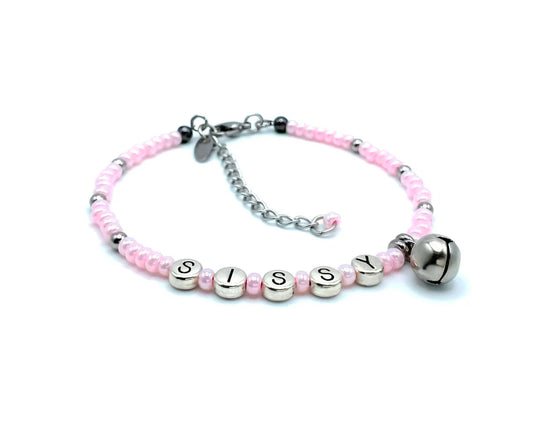 Sissy Anklet / Bracelet with Jingling Bell Charm