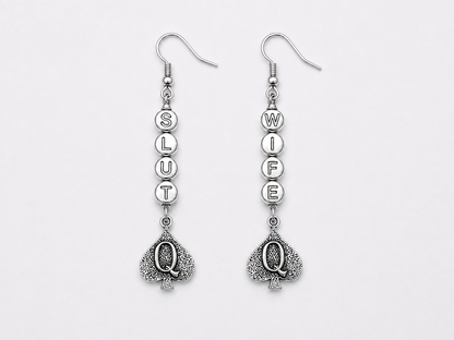 slut wife qos bbc earrings swingers jewelry 