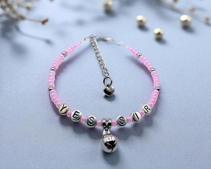 Yes Daddy Anklet Bracelet Choker with Lock Charm