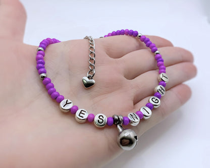 YES Night Anklet / Bracelet w/ Jingling Bell
